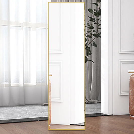 Sudica Standing Floor Mirror 63"x20" Full-Length Rectangular Bedroom Body Mirror with Metal Gold Frame