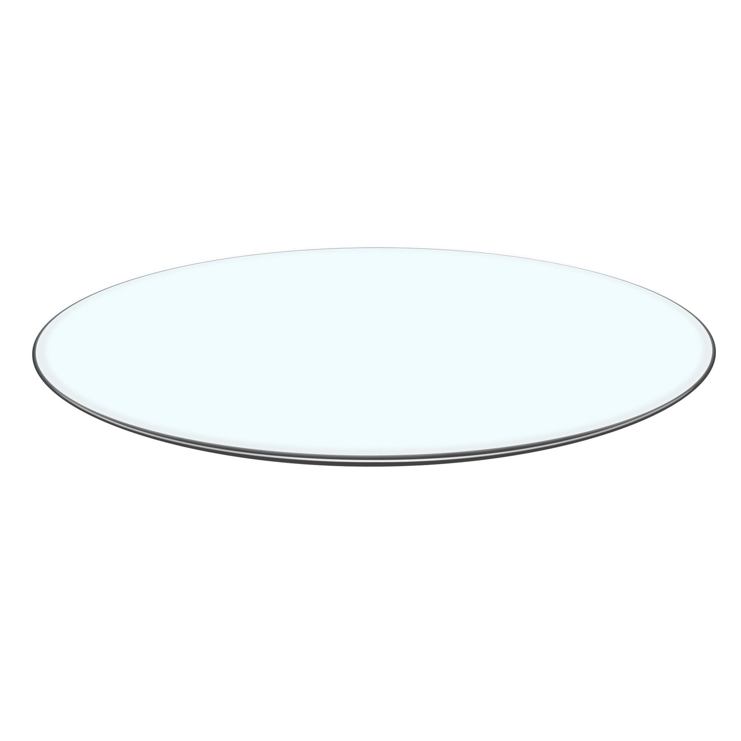 36 Inch Round Glass Table Top 0.28 inch Thick Clear Tempered Glass Table Top